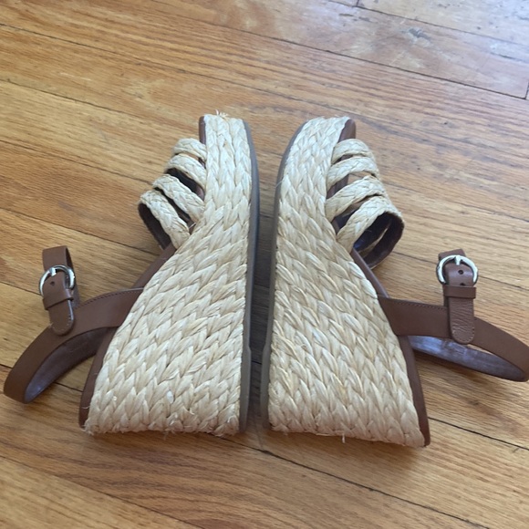 Prada Straw Leather Wedges - Picture 7 of 13